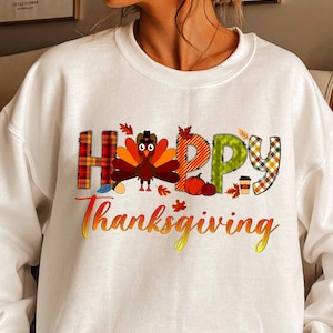 Happy Thanksgiving Shirt, Happy Thanksgiving Turkey Shirt, Pumpkin Season Shirt, Thanksgiving Sweatshirt, Thanksgiving Pumpkin Sweatshirt