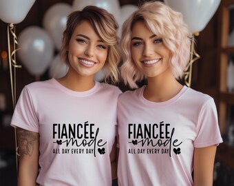 Chemise de fiançailles : t-shirt mode fiancée (Futures Mr. & Mrs.), chemise de Noël, cadeau de Noël