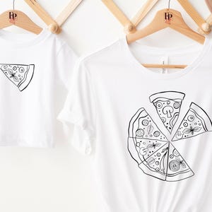 Daddy and Me Funny Shirts, Dad Baby Matching Shirts, Pizza and Pizza Slice Tshirt, Fathers Day Dada Mini Outfit,Dad Son Shirt, Dad Girl Tee