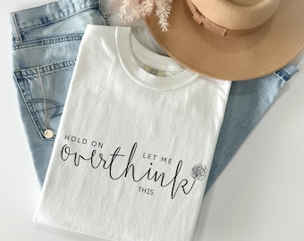Camiseta de colores cómodos para pensar demasiado, regalo sarcástico para introvertidos