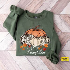 Fall Shirt for Women Thanksgiving Shirt, Hey Pumpkin Shirt, Thanksgiving Sweatshirt Cute Thanksgiving Sweater Pumpkin Sweatshirt Long Sleeve