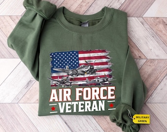 Veteran Air Force Sweatshirt, USAF Military Dad Gift, Comfort Colors Patriotic Apparel, Deployed Father Present, Air Force Family Pride