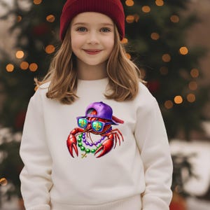 Karneval-Crawfish-Familien-Sweatshirt, Karneval-Hemd, Karneval Sweatshirt, Karneval-Alligator-Hemd, Louisiana-Hemd, dicker Montag