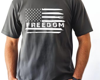 Veteran Tribute T-Shirt: Freedom Quote - Soft Cotton,