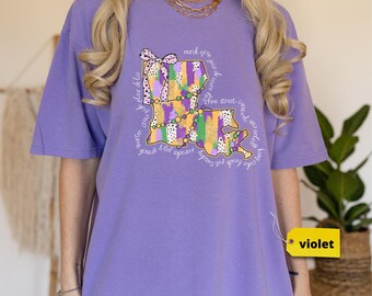 Comfort kleuren Louisiana Mardi Gras T-shirt, Mardi Gras Carnival Drink T-shirt, Fat Tuesday Tee, shirt van Orleans Louisiana