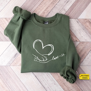 Dog Paw & Human Hand Shirt: Animal Lover Gift