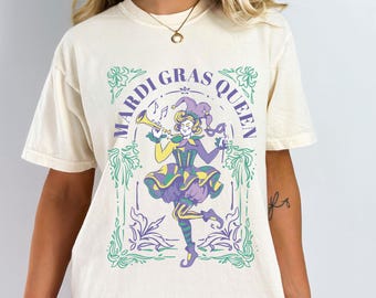 Retro Karneval Shirt - Lila, Grün & Gold Louisiana Parade,