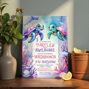 under the sea invite,mermaid invitation,turtle invitation,nautical invitation,Canva Template,sea turtle,turtles invitation,girls turtle party,Sea Turtle Birthday,Sea Turtle Party,Ocean Turtle Party,Under The Sea Party,Rainbow Sea Turtle