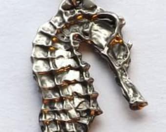 Sea Horse - Pewter Pendant - Ocean, Seaside, Fish, Nature Jewelry