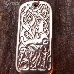 Norse Stag - Eikthyrnir - Pewter Pendant - Norse Jewelry, Celtic, Celt, Knotwork, Norse Mythology