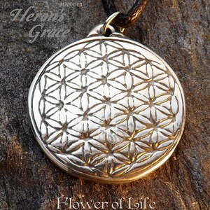 Flower of Life - Pewter Pendant - Sacred Geometry, Creation, Web of Life, Divine Matrix Jewelry - Hand Poured