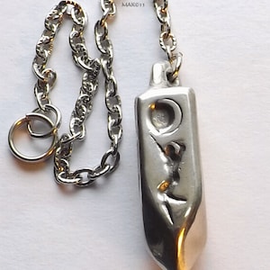 Dancing Moon Pendulum - Pewter - Divination, Ladies Dancing under the Moon Light.  (photos show the 4 sides) - Hand Poured