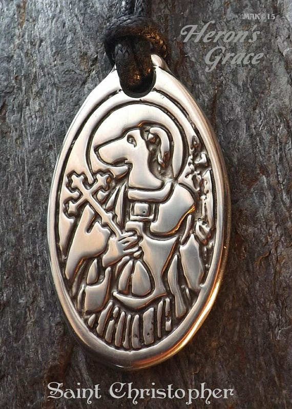 Saint Christopher - "Bearer of Christ" -  Service to Others - Patron Saint of Dogs, Children, and Travelers - Poured by Hand [updated size]