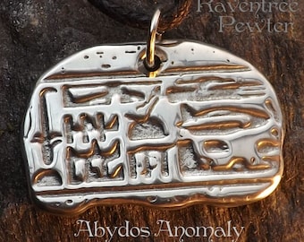 Abydos Anomaly - Pewter Pendant - Egyptian Helecopter hieroglyph, Alien UFO Jewelry,