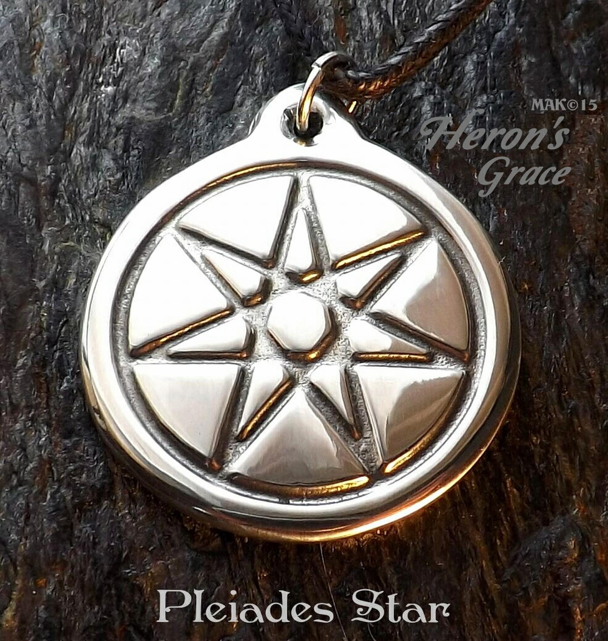Pleiades Star - Pewter Pendant - Pleadian Star System, New