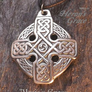 Alesia&#39;s Cross - Pewter Pendant - Celtic equal arm cross brings balance and harmony, Celt Knotwork Renaissance Jewelry - Poured by Hand