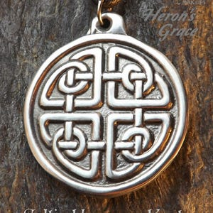 Celtic Harmony Knot - Pewter Pendant - (Medium) Balance and Elemental Dance of Life Knotwork Jewelry - Celtic - Norse Renaissance Jewelry