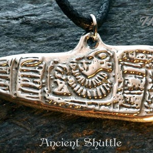 Ancient Shuttle - Pewter Pendant - Sumerian, Sumer, Ancient astronauts, Alien-Sky People, UFO - Buy Local ! Hand Poured on Earth