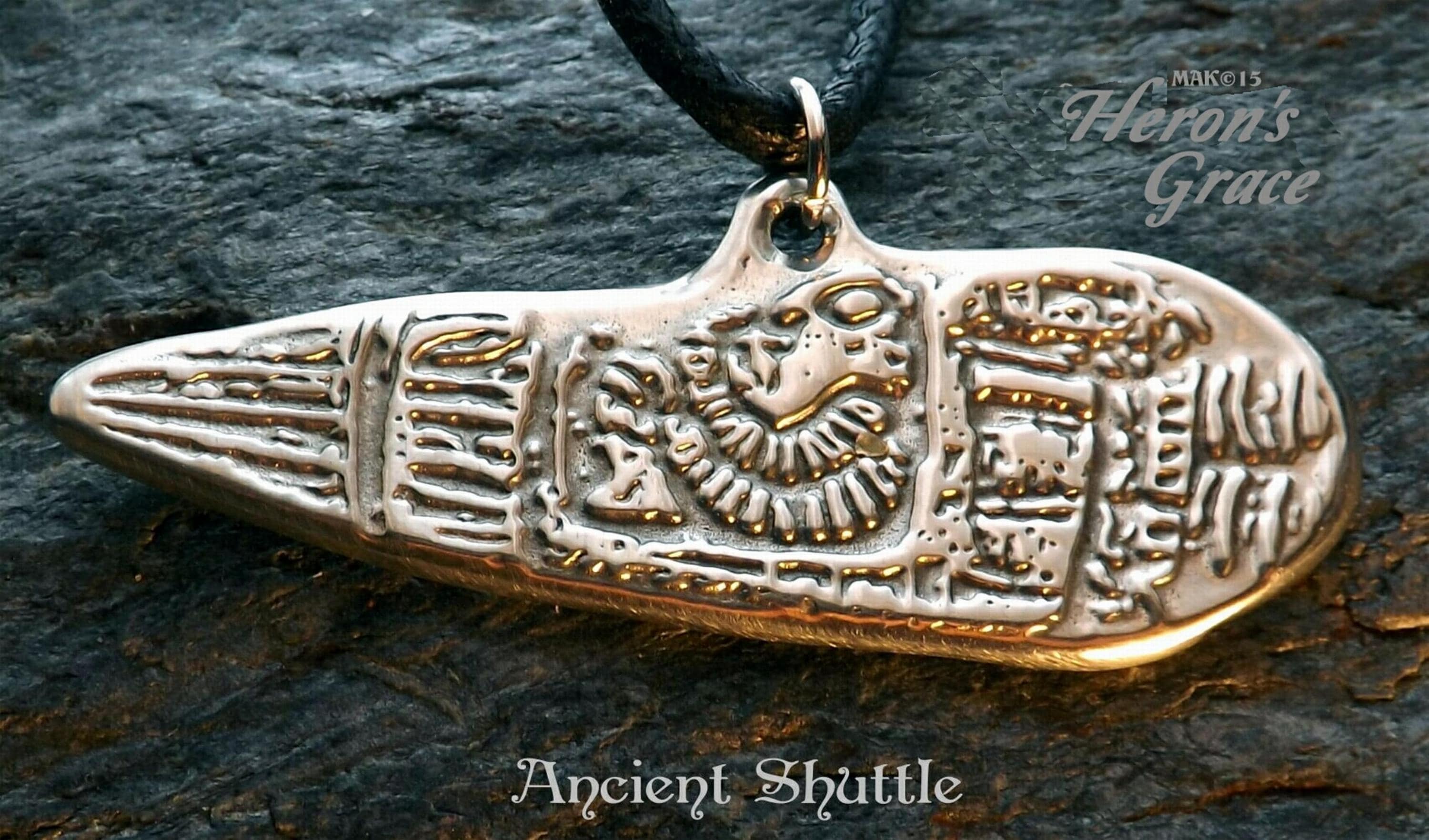 Ancient Shuttle - Pewter Pendant - Sumerian, Sumer, Ancient