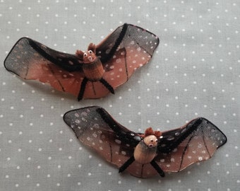 Bat-tastic Hair Barrette Vintage Halloween Restyled Retro