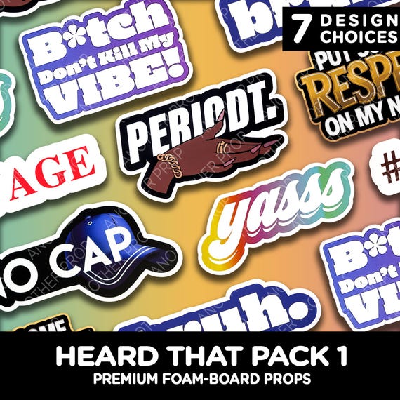 Trendy Party Photo Booth Props - Cheeky Foam Board Signs