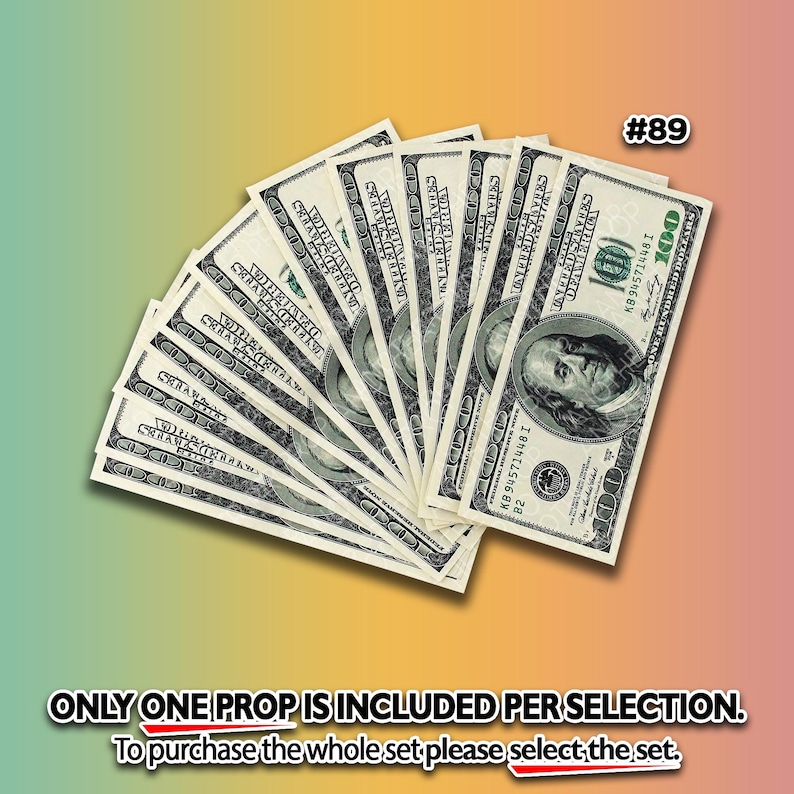 Funny Money Talks Photo Booth Props – Boss Birthday Decor 89 Money Prop