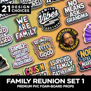 Photo Booth Props Family Reunion Props and Signs for All Ages Fun Icebreaker Group Photo Ideas Family Games and Photo Booth Party Fun