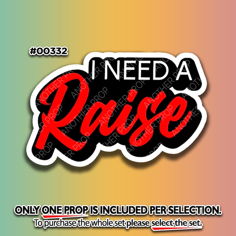 Funny Money Talks Photo Booth Props – Boss Birthday Decor 00332. Need A Raise
