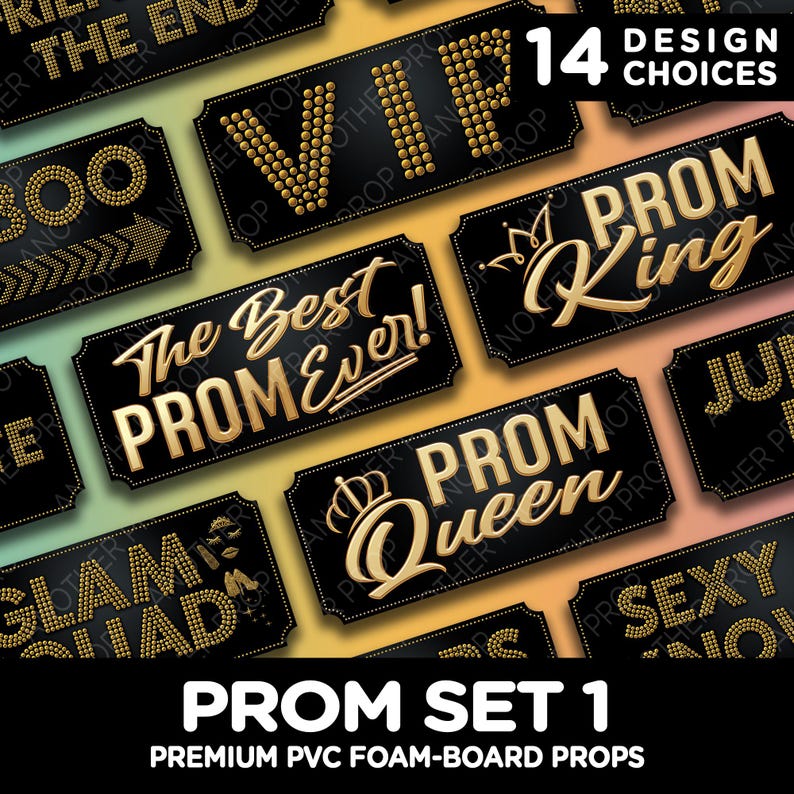 Prom Photo Booth Props – Ticket Style Foam Board Party Signs - Etsy