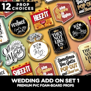 Wedding Photo Booth Props – Feyonce, They Not Like Us, PVC Foam Board Signs