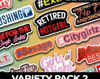 Photo Booth Props – Bold Hashtag Foam Board Signs for Birthday or Girls Night Cute and Trendy Party Decor Pack Viral Party Decorations Pack