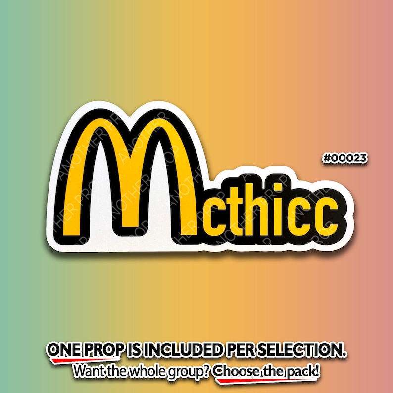 Funny Sassy Foam Board Photo Booth Props - Girls Night, Birthday 00023. Mcthicc