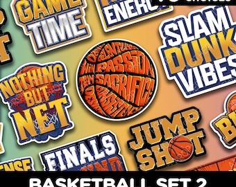 Basketball Party Photo Booth Props – Sports Team Signs (10-Piece)