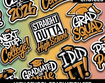 High School Graduation Photo Booth Props – Bold Grad Party PVC Signs Class of 2026