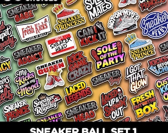 Sneaker Ball Photo Booth Props: Bold Party Decor, Sneaker Addict Signs