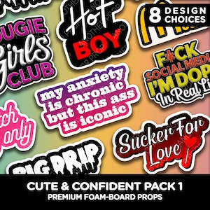 Funny Sassy Foam Board Photo Booth Props - Girls Night, Birthday image 1