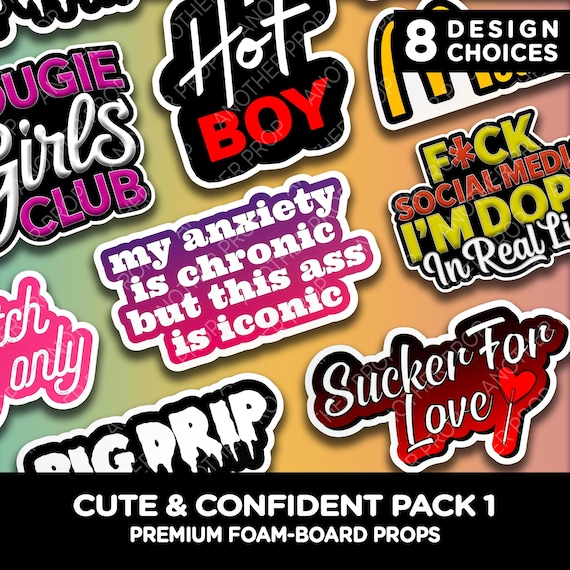 Funny Sassy Foam Board Photo Booth Props - Girls Night, Birthday