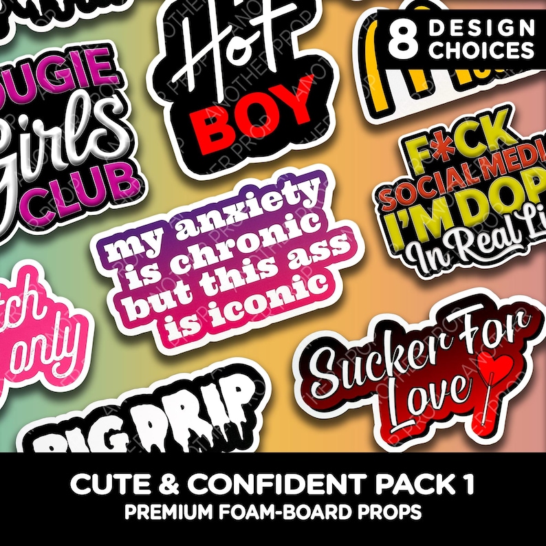 Funny Sassy Foam Board Photo Booth Props - Girls Night, Birthday image 1