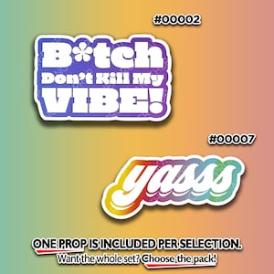 Trendy Party Photo Booth Props - Cheeky Foam Board Signs image 3