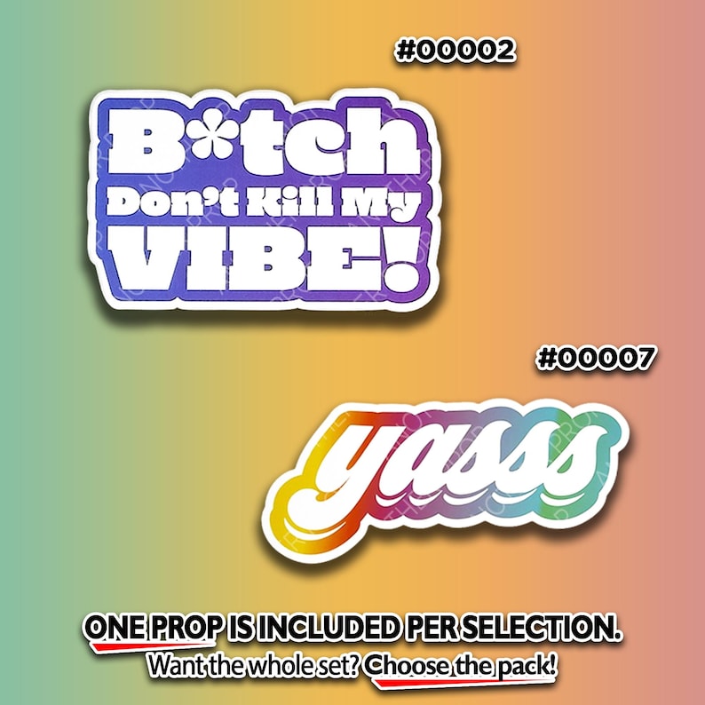 Trendy Party Photo Booth Props - Cheeky Foam Board Signs image 3