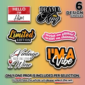 Funny Photo Booth Props - Bold Party Foamboard Signs image 2