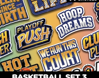 Basketball Party Photo Booth Props – Sports Team Signs (11-Piece)