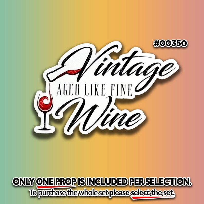 Funny Photo Booth Props - Bold Party Foamboard Signs 00350. Vintage Wine