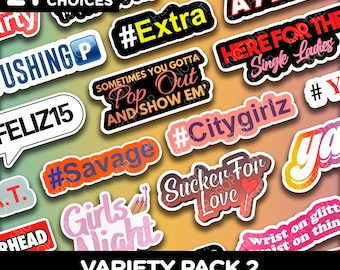 Hashtag Photo Booth Props - Trendy Party Decorations