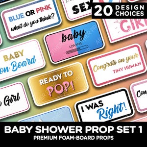 Accessoires pour photomaton pour baby shower – Décorations amusantes et personnalisées en carton mousse
