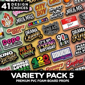 Funny Photo Booth Props - PVC Foam Board Party Signs