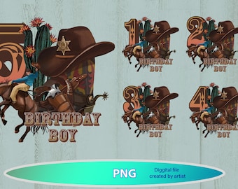 Cowboy jarige jongen png, cowboy png, verjaardagsnummers png, 1 2 3 4 5, cowboylaarzen png, cowboyhoed png