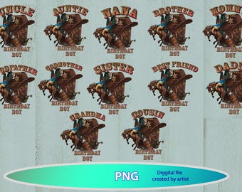 Cowboy jarige jongen png, cowboy png, verjaardagsnummers png, familiecowboy png, cowboylaarzen png, cowboyhoed png, rodeoverjaardag