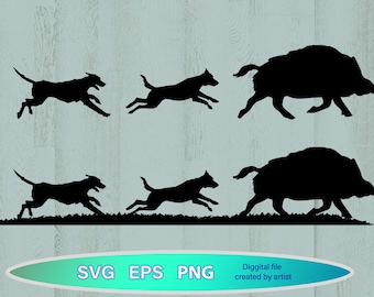 boar hunting svg, hunting dogs svg, season hunting, hog hunting png, hounds and wild boar svg, hounds and hog
