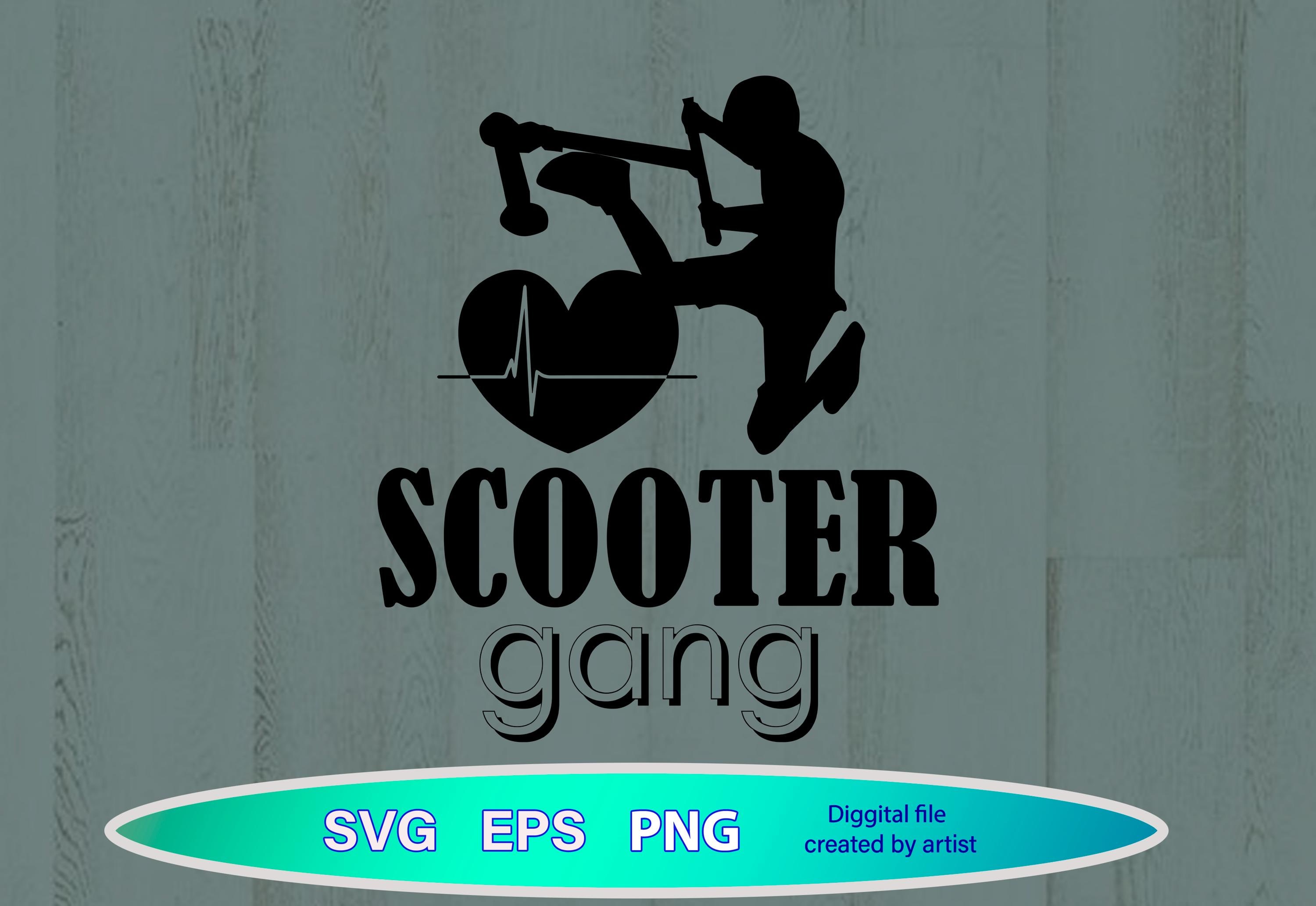Svg de cascadeur scooter qui dégouline, scooters svg, svg silhouette scooters, fichier cricut